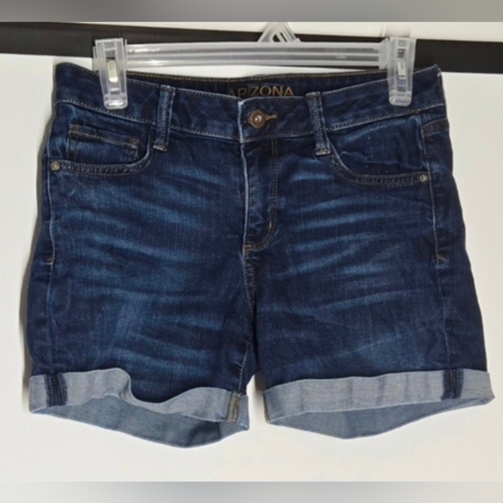 Arizona Jean Company Blue Jean Shorts with Cuffed Hem